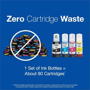 Epson T502, Black Ink Bottle - Inkjet - Black - 1 Each
