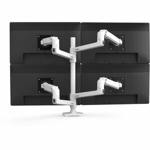 Ergotron Mounting Arm for Monitor, Display Screen, LCD Display, TV - White - Height Adjustable - 2 Display(s) Supported - 