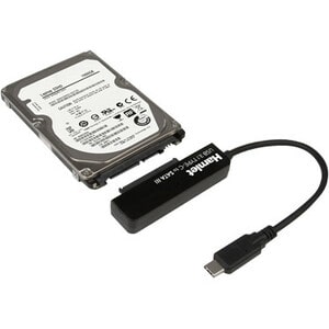 Hamlet Adattatore USB 3.1 Gen 2 Type-C 10 Gbps per Hard Disk SATA III con Box esterno senza viti per Hard Disk da 2,5". Pe