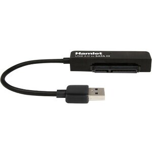 Hamlet Adattatore USB 3.0 5 Gbps per Hard Disk SATA III con Box per Hard Disk senza viti. Permette di collegare un Hard Di