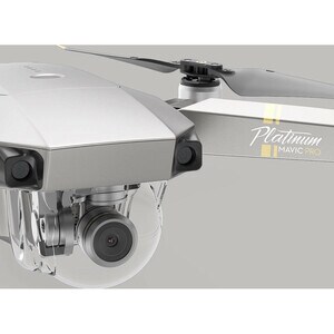 DJI Mavic Pro Platinum Aerial Drone - 2.40 GHz, 2.48 GHz - Battery Powered - 0.50 Hour Run Time - 22965.88 ft Operating Ra