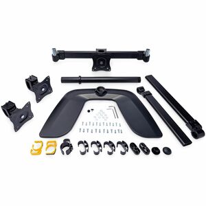 StarTech.com Triple Monitor Stand, Crossbar, Steel & Aluminum, For VESA Mount Monitors up to 27"(17.6lb/8kg), Monitor Stan