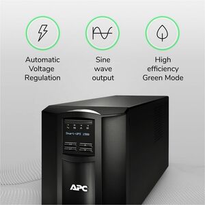 APC Smart-UPS, Line Interactive, 1500VA, Tower, 120V, 8x NEMA 5-15R outlets, SmartConnect Port+SmartSlot, AVR, LCD - Tower