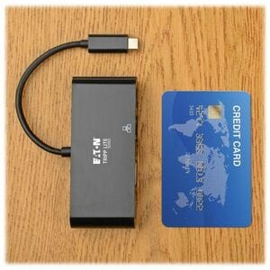 Eaton Tripp Lite Series USB-C Multiport Adapter, VGA, USB 3.x (5Gbps) Hub Port, Gigabit Ethernet and 60W PD Charging, Blac