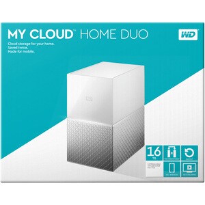 WD My Cloud Home Duo Personal Cloud Storage - 2 x HDD Supported - 2 x HDD Installed - 16 TB Installed HDD Capacity - RAID 