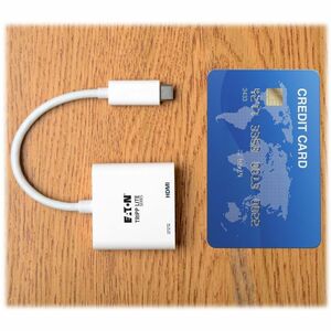 Eaton Tripp Lite Series USB-C to HDMI Adapter (M/F) - 4K 60 Hz, 60W PD Charging, HDCP 2.2, White - 6" HDMI/Thunderbolt 3 A