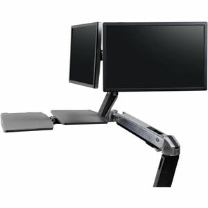 Dual Monitor Double-Hinged Bow for most WorkFit dual workstations