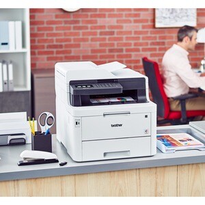 Brother MFC-L3770CDW Compact Digital Color All-in-One Printer-Laser Quality Results with 3.7" Color Touchscreen-Duplex Pri