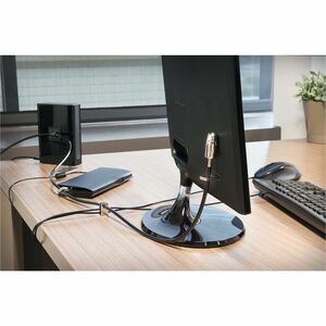 Kensington Desktop & Peripherals 2.0 Locking Kit - 2.44 m Cable - Keyed Lock - Black - Carbon Steel - For Desktop Computer