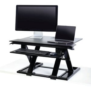 Ergotron WorkFit-TX Standing Desk Converter - Up to 30" Screen Support - 40 lb Load Capacity - 20" Height - Desktop - Black