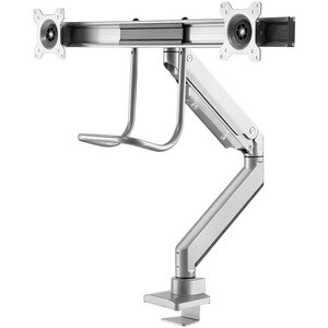 Neomounts Neomounts Pro NM-D775DXSILVER Desk Mount for Flat Panel Display - Silver - 2 Display(s) Supported - 81.3 cm (32"