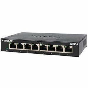 Netgear Business GS308 Ethernet Switch - 8 Ports - Gigabit Ethernet - 10/100/1000Base-T - 2 Layer Supported - 3.04 W Power
