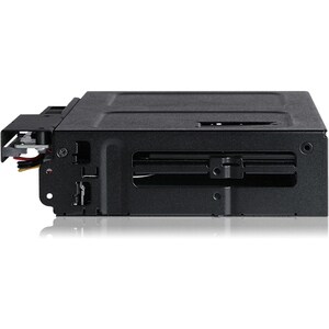 Icy Dock ToughArmor MB602SPO-B Drive Enclosure for 5.25" - Serial ATA/300 Host Interface Internal - Black - 2 x HDD Suppor