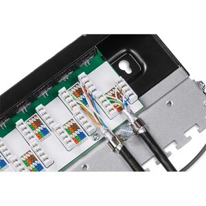 8-Port Cat6a Shielded Wall Mount Patch Panel