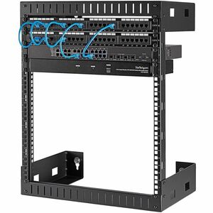 StarTech.com 2-Post 12U Heavy-Duty Wall-Mount Network Rack, 19" Open Frame Server Rack for Computer Equipment, Wall Mount 