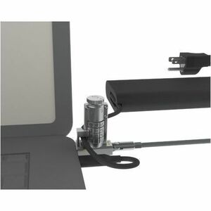 Noble TZ07TNR Cable Lock For Notebook - 1.80 m Cable - Non-Resettable - Combination Lock - Sliver - Hardened Stainless Ste