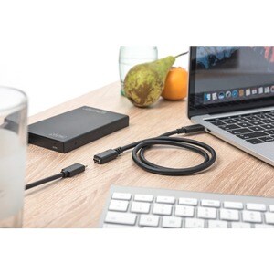 Digitus 1,50 m USB Datentransferkabel - 1 - Cable for MacBook, Smartphone, Docking Station, Notebook - 480 Mbit/s - Verlän