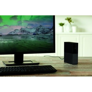 WD My Book WDBBGB0120HBK 12 TB Desktop Hard Drive - External - SATA (SATA/600) - Black - USB 3.0 Micro-B - 256-bit Encrypt