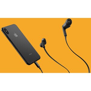 Belkin SOUNDFORM Wired Earbud Stereo Earset - Black - Binaural - In-ear - 111.8 cm Cable - Lightning Connector