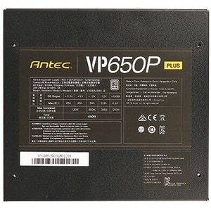 Antec VALUE POWER VP650P PLUS ATX12V/EPS12V Power Supply - 650 W - Internal - 230 V AC Input - 3.3 V DC Output - 1 +12V Ra