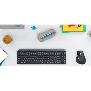 Logitech MX Master 3 Mouse - Bluetooth/Radio Frequency - USB - Darkfield - 7 Button(s) - Graphite - Wireless - 2.40 GHz - 
