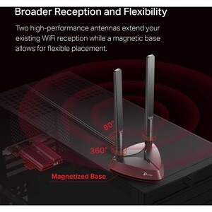 Adaptateur Combo Wifi/Bluetooth TP-Link TX3000E - IEEE 802.11ax - Bluetooth 5.0 - Bi bande pour Ordinateur de bureau, Cont