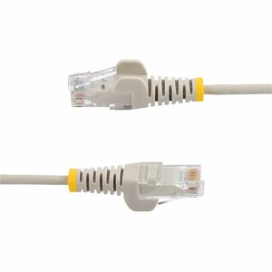 StarTech.com 3 m CAT6 Cable - Slim CAT6 Patch Cord - Grey - Snagless RJ45 Connectors - Gigabit Ethernet Cable - 28 AWG (N6