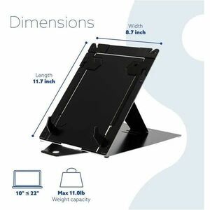 R-Go R-Go Riser Höhenverstellbar Notebook-Ständer - Bildschirmgröße: 25,4 cm (10 Zoll) bis 55,9 cm (22 Zoll) - 5 kg Tragfä