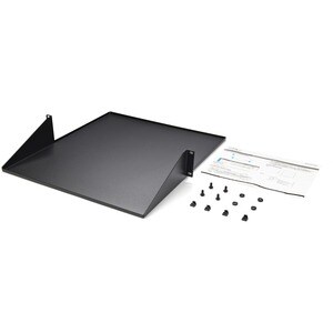 StarTech.com 2U 19" 2-Post Network Rack Shelf 20in Deep Center Mount Cantilever Tray Rackmount for AV/Data Equipment 75lb 