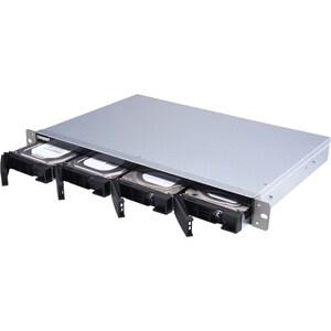 QNAP Laufwerksgehäuse SATA/600 - 1U Rackmount - 4 x HDD unterstützt - 4 x Gesamtschacht