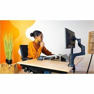 R-Go Read2Write Document Document Holder - Support 297 mm x 420 mm Media - 168 mm x 460 mm x 320 mm x - Aluminium - Black,