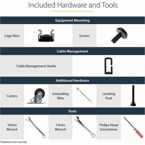 StarTech.com 15U Bodenstehend Offene Ausführung Rackrahmen für Server, KVM-Schalter, LAN-Schalter, Patchfeld, A/V-Geräte -