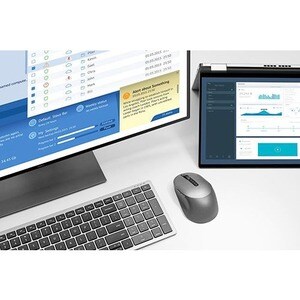 Dell Multi-device Wireless Mouse MS5320W - Optical - Wireless - Bluetooth/Radio Frequency - 2.40 GHz - Titan Gray - 1600 d