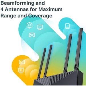 TP-Link Archer AX10 Wi-Fi 6 IEEE 802.11ax Ethernet Drahtlos Router - Dualband - 2,40 GHz ISM-Band - 5 GHz UNII-Band - 4 x 
