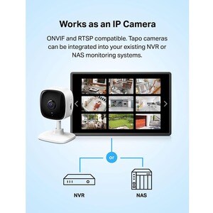 Tapo C100 2 Megapixel HD Network Camera - White - 9.14 m - H.264 - 1920 x 1080 Fixed Lens - Google Assistant, Alexa Supported