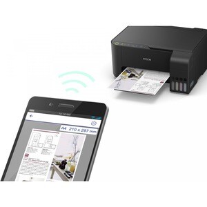 Epson ET-2714 Wireless Inkjet Multifunction Printer - Colour - Copier/Printer/Scanner - 33 ppm Mono/15 ppm Color Print - 5