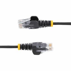 StarTech.com 0.5 m CAT6 Cable - Slim CAT6 Patch Cord - Black - Snagless RJ45 Connectors - Gigabit Ethernet Cable - 28 AWG 