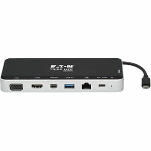 Eaton Tripp Lite Series USB Dock, Triple Display - 4K HDMI & mDP, VGA, USB 3.x (5Gbps), USB-A/C Hub, GbE, 60W PD Charging 