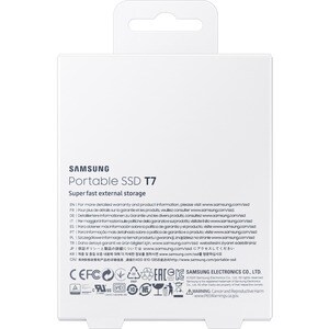 Unità stato solido Portatili Samsung T7 MU-PC2T0T/WW - Esterno - 2 TB - PCI Express NVMe - Grigio - Gaming Console, Deskto