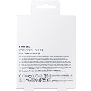 Samsung T7 MU-PC1T0H/WW 1 TB Portable Solid State Drive - External - PCI Express NVMe - Indigo Blue - Gaming Console, Desk