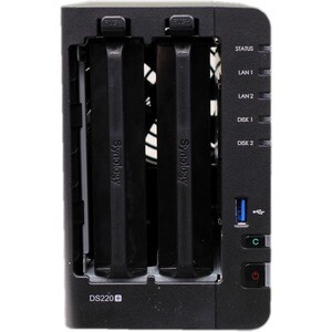 Synology DiskStation DS220+ 2 x Gesamtzahl Einschübe SAN/NAS-Speichersystem - Intel Celeron Dual-Core 2 GHz - 2 GB RAM - D