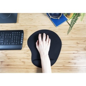 Trust Bigfoot Mouse Pad - 19 mm x 292 mm x 322 mm Dimension - Black - Gel, MicroFiber - Anti-slip, Anti-skid