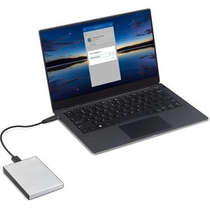 Seagate One Touch STKB1000401 1000 GB Portable Hard Drive - 2.5" External - Silver - USB 3.0