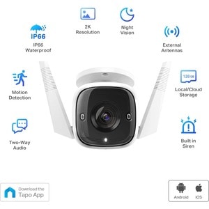 Tapo TAPO C310 3 Megapixel HD Network Camera - 29.87 m - H.264 - 2304 x 1296