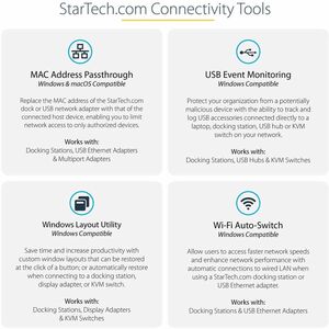 StarTech.com USB-Typ C Docking Station für Tablet-PC, Notebook - 75 W - 3 x USB-Anschlüsse - USB Typ C - Netzwerk (RJ-45) 
