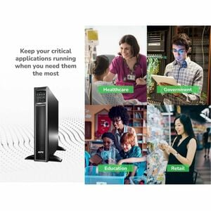 APC Smart-UPS X, Line Interactive, 1500VA, Rack/tower convertible 2U, 120V, 8x 5-15R NEMA, SmartConnect port+NMC, Extended