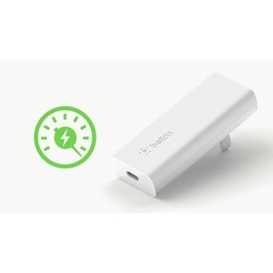 Belkin BoostCharge 20W USB-C Power Delivery  GaN Wall Charger + USB-C Cable - Power Adapter - 20 W - White