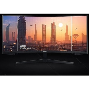 Samsung Odyssey G5 C34G55TWWN 34" UW-QHD Curved Screen LED Gaming LCD Monitor - 21:9 - Black - 34" Class - Vertical Alignm