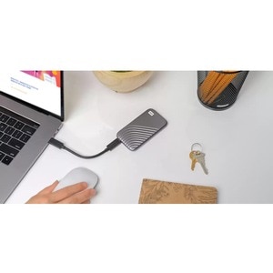 WD My Passport WDBAGF0040BGY-WESN 4 TB Portable Solid State Drive - External - Grey - USB 3.2 (Gen 1) Type C - 1050 MB/s M