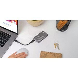 WD My Passport WDBAGF0040BGY-WESN 4 TB Portable Solid State Drive - External - Grey - USB 3.2 (Gen 1) Type C - 1050 MB/s M
